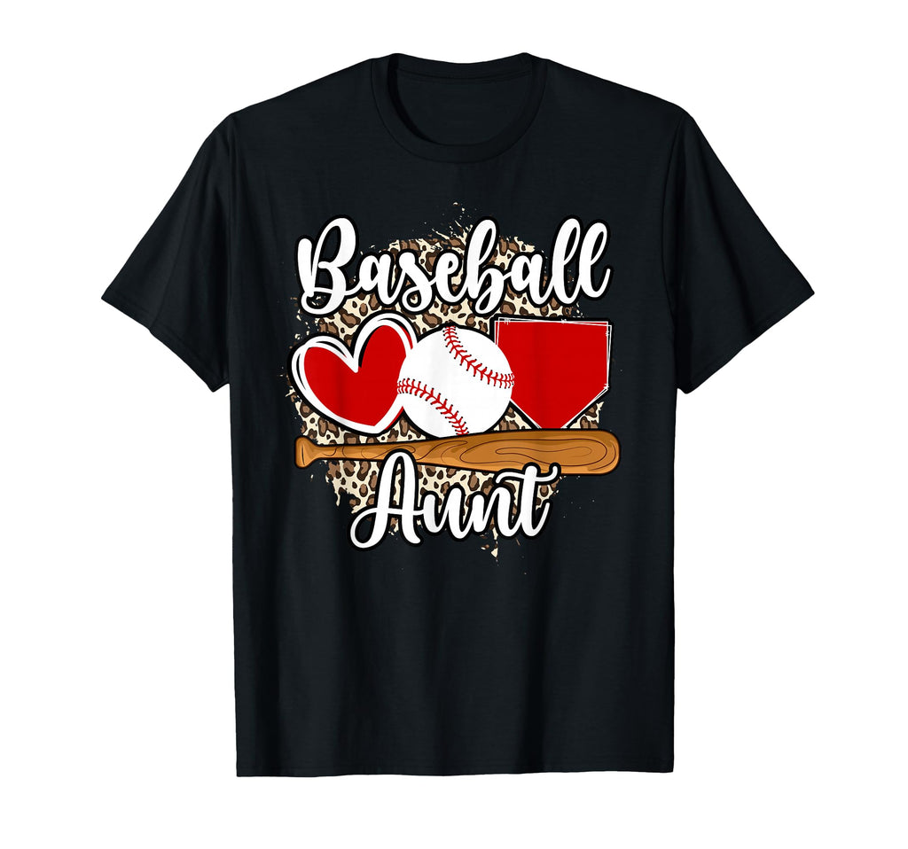 Baseball Aunt Leopard Aunt Baseball T-Shirt - Unique Graphic for Adults - T-Shirt, Sweatshirt, Hoodie