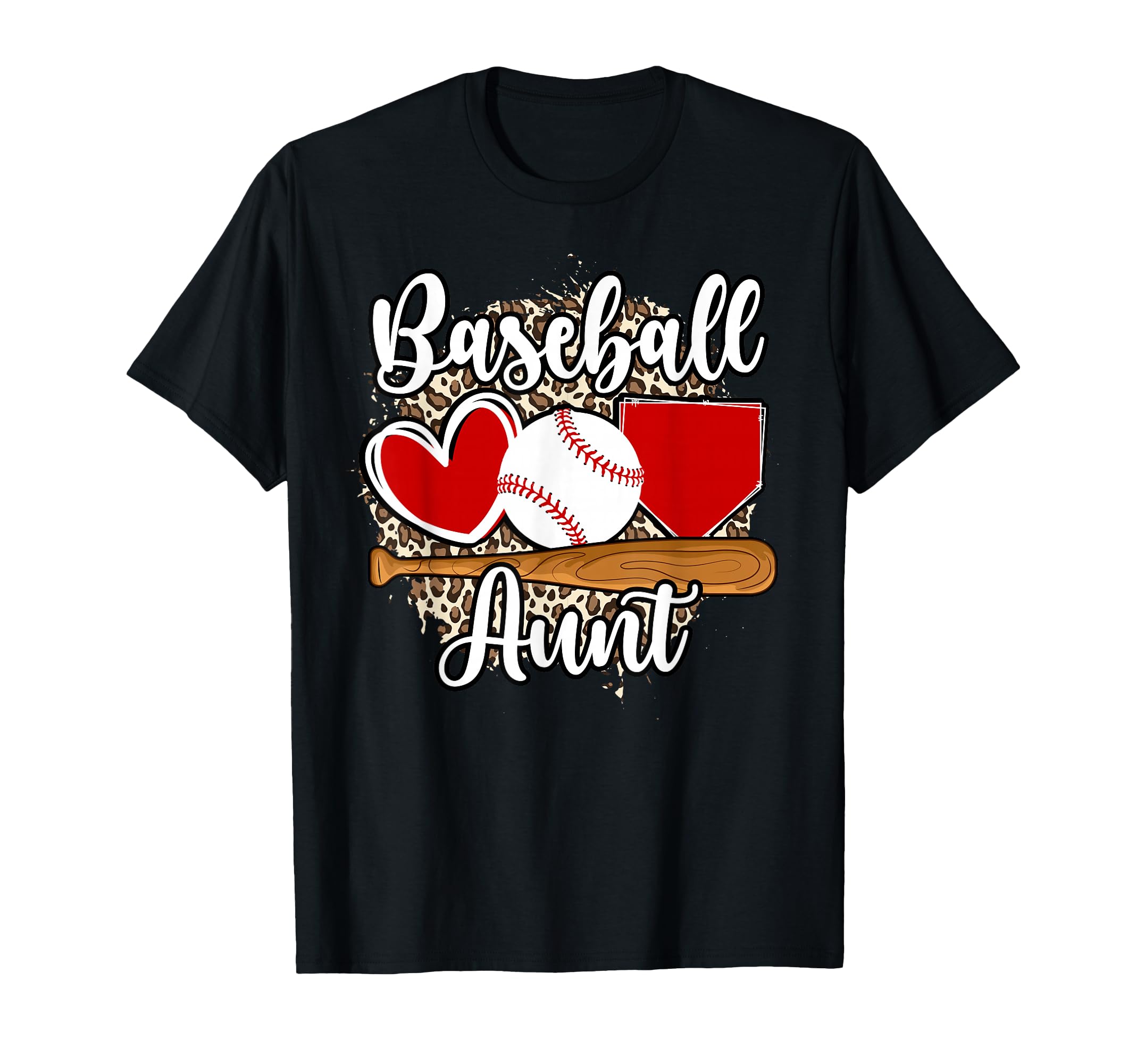 Baseball Aunt Leopard Aunt Baseball T-Shirt - Unique Graphic for Adults - T-Shirt, Sweatshirt, Hoodie