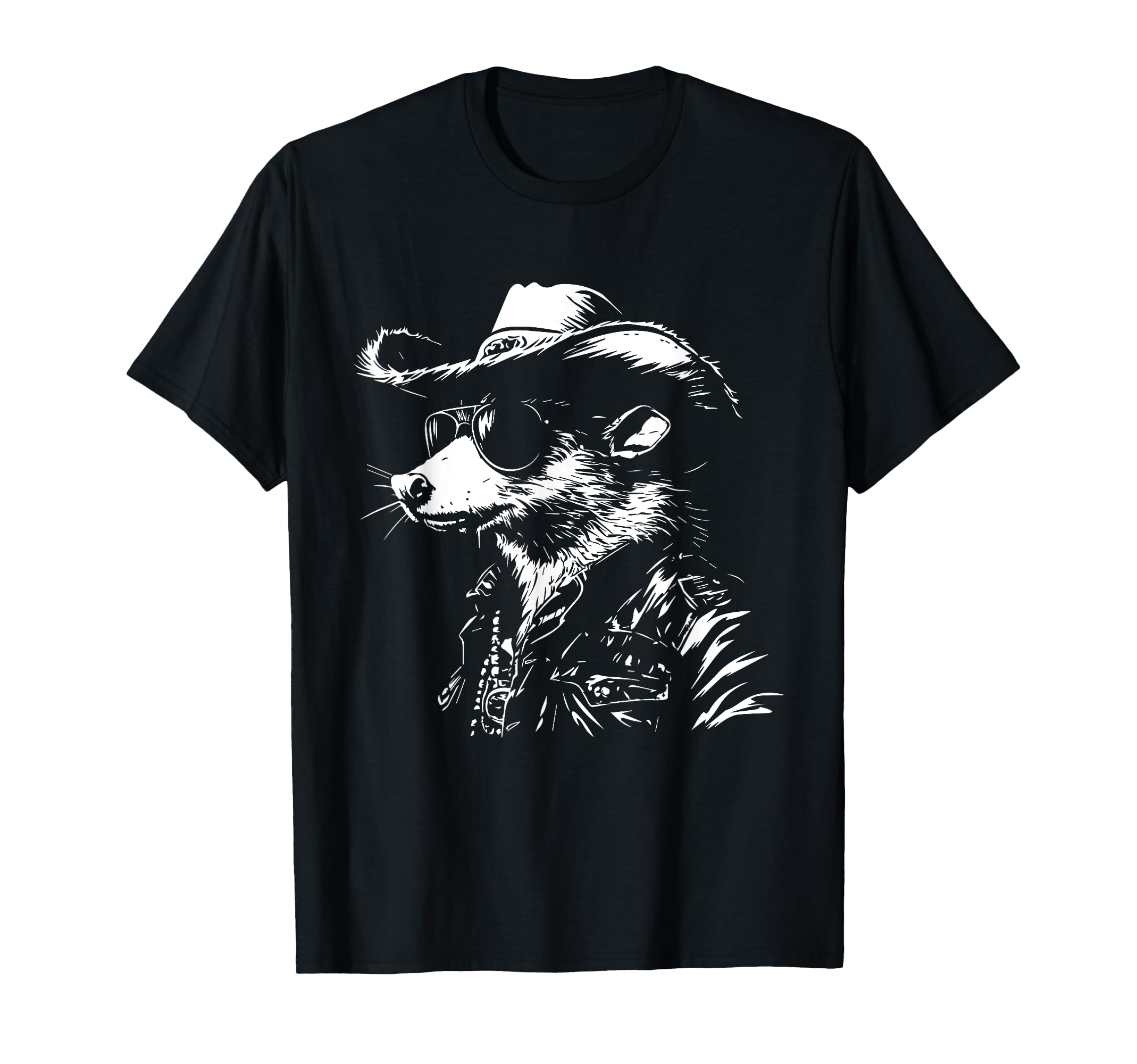 Possum Opossum Cowboy T-Shirt - Trendy Graphic for Adults - T-Shirt, Sweatshirt, Hoodie