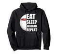 Eat Sleep Baseball Repeat Baseball Hoodie - Custom Art Print for Adults - T-Shirt, Sweatshirt, Hoodie