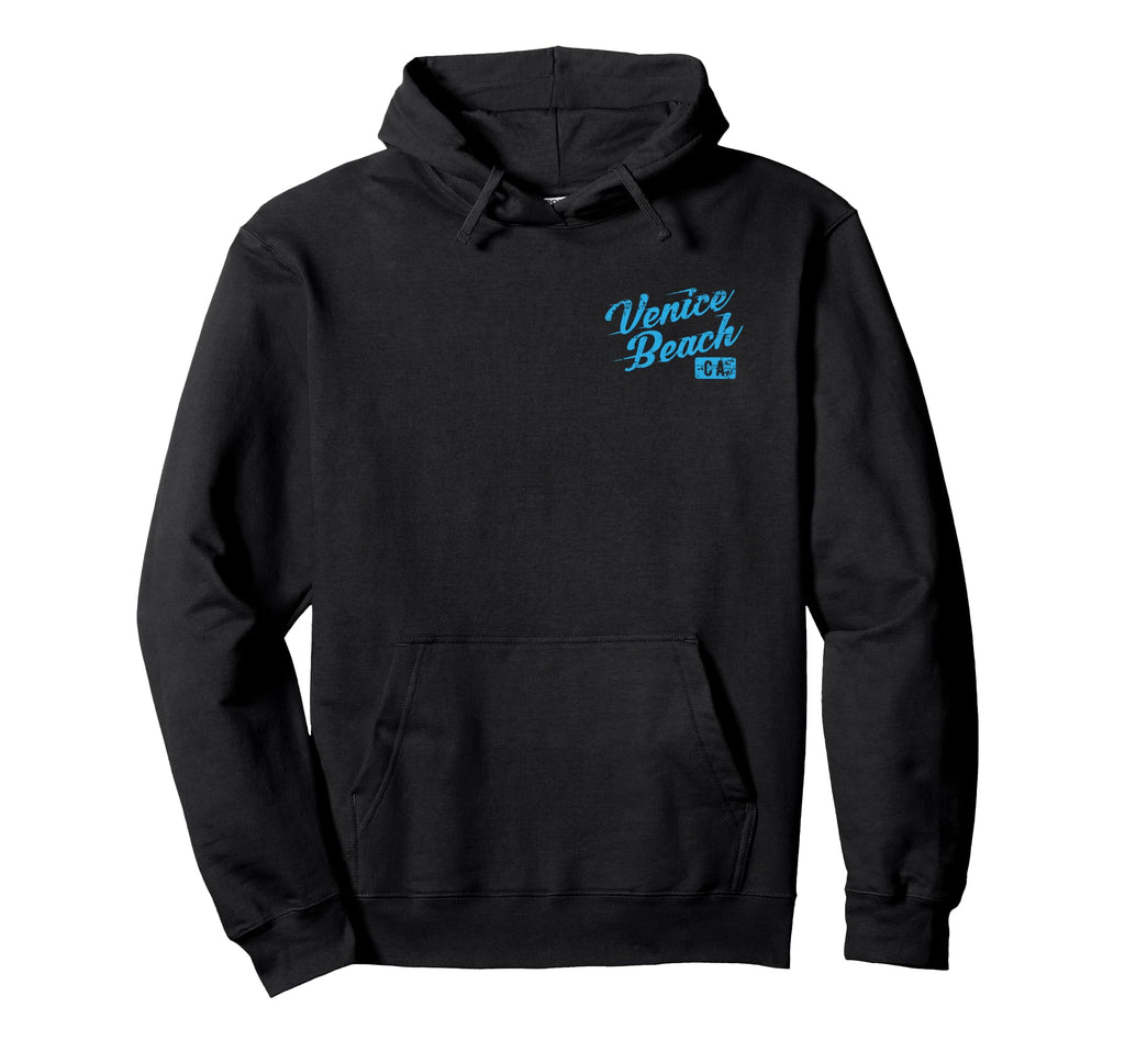 Venice Beach California Distressed Hoodie - Graphic Print Unisex - T-Shirt, Sweatshirt, Hoodie