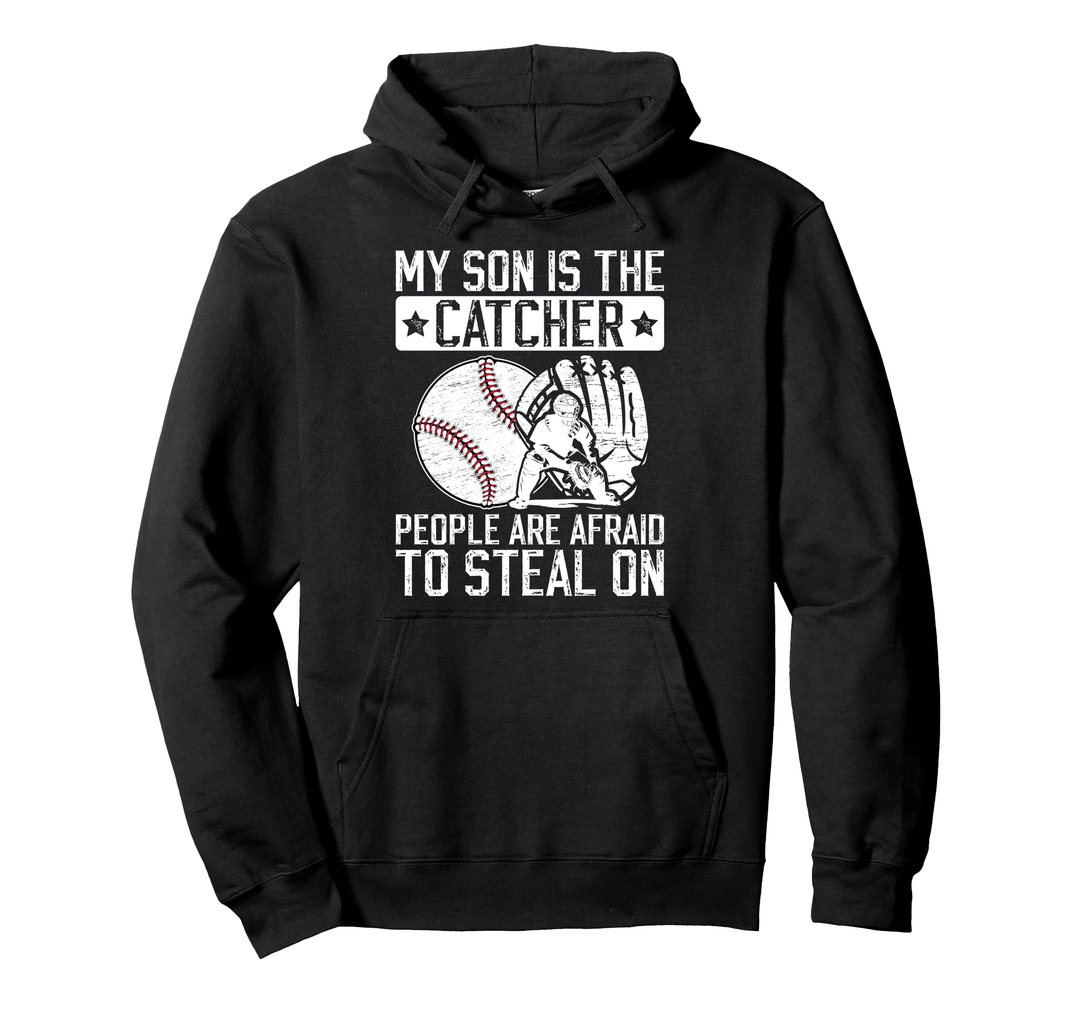 My Son Is Baseball Catcher Dad Baseball Hoodie - Minimalist Print Unisex - T-Shirt, Sweatshirt, Hoodie