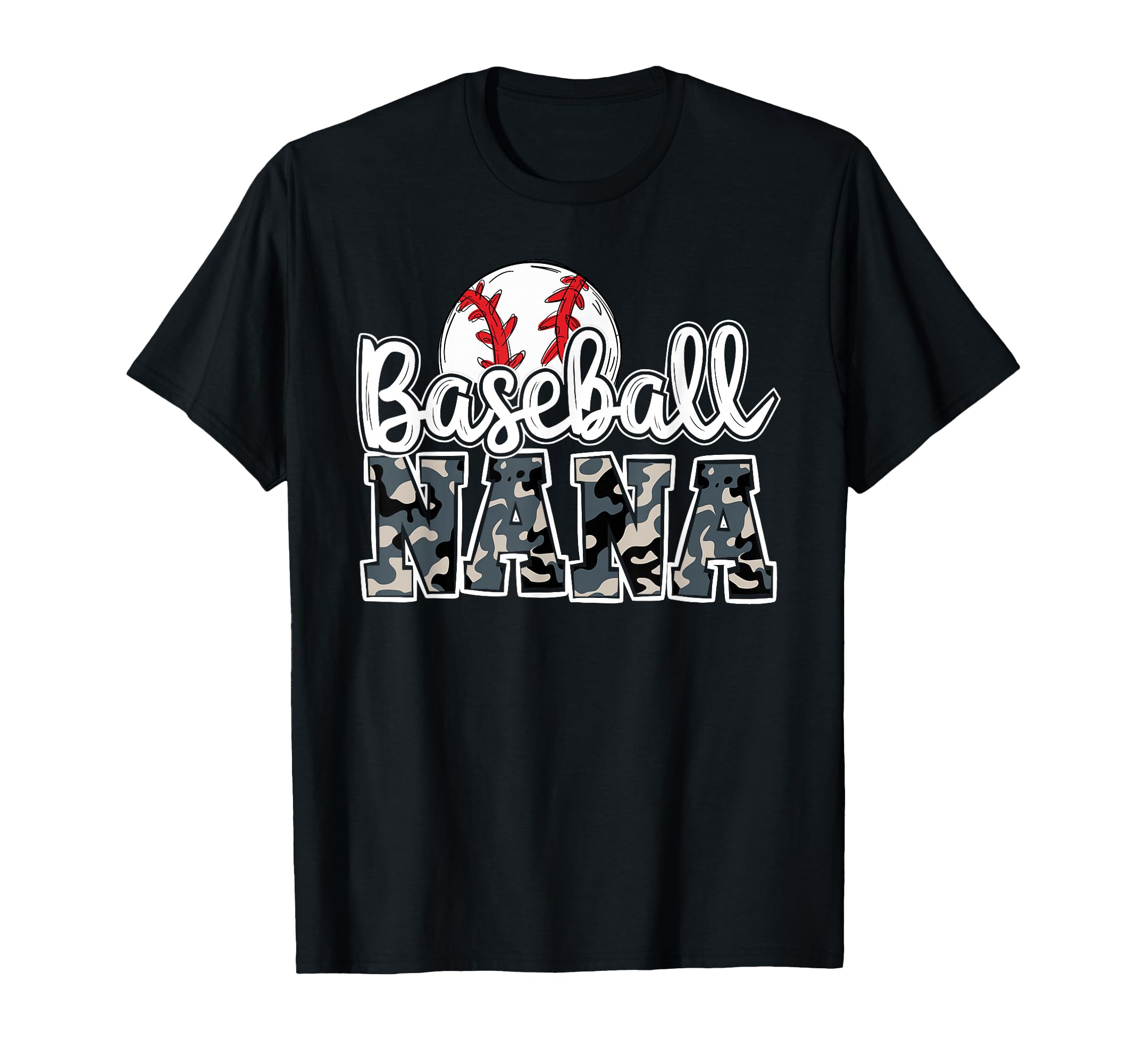 Baseball Nana Family Camo Game Day T-Shirt - Minimalist Print for Adults - T-Shirt, Sweatshirt, Hoodie