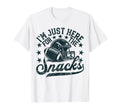 Im Just Here Snacks Football Mom Game T-Shirt - Aesthetic Graphic Unisex - T-Shirt, Sweatshirt, Hoodie