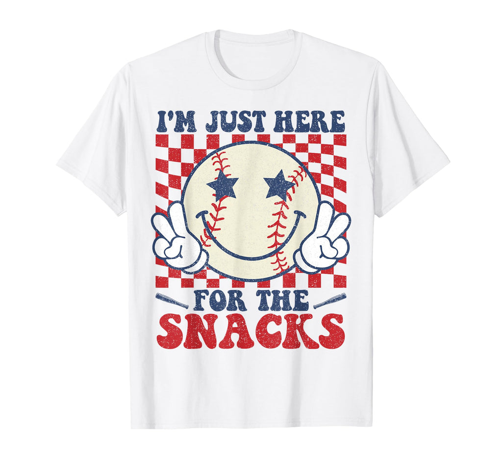 Im Just Here Snacks Baseball T-Shirt - Casual Everyday Wear for Adults - T-Shirt, Sweatshirt, Hoodie