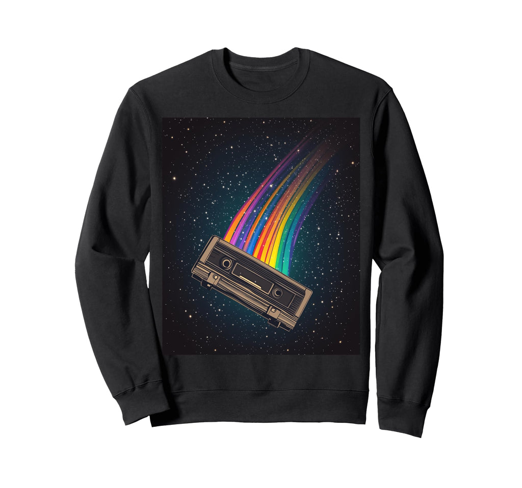 Cassette Tape Rainbow Streams Sweatshirt - Novelty Apparel for Adults - T-Shirt, Sweatshirt, Hoodie