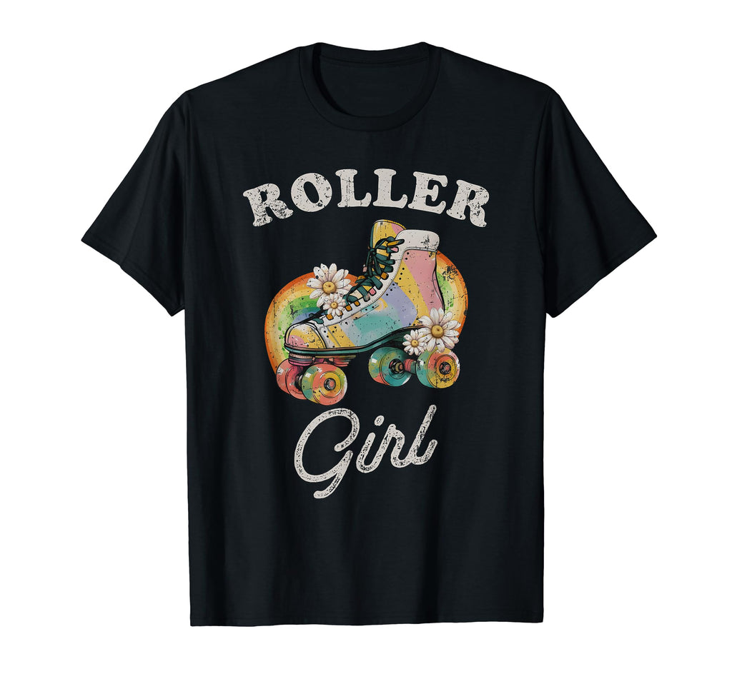 Roller Skating 70S 80S Distressed T-Shirt - Novelty Apparel Men Women - T-Shirt, Sweatshirt, Hoodie
