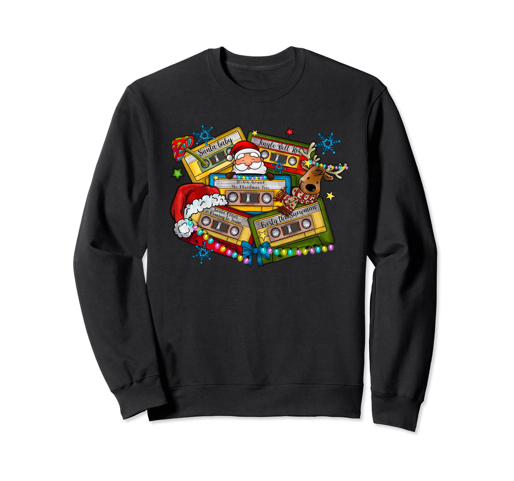 Holiday Songs Cassette Tape Sweatshirt - Casual Everyday Wear for Adults - T-Shirt, Sweatshirt, Hoodie