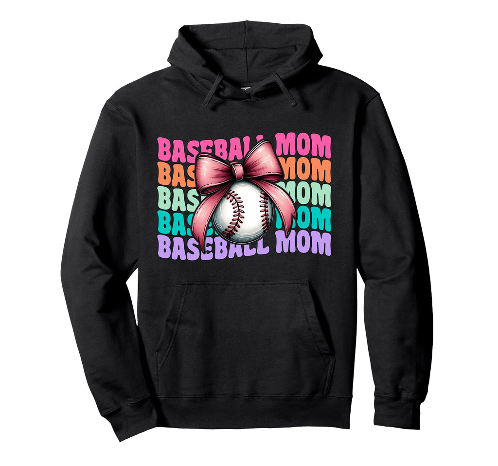 Baseball Mom Baseball Mama Mothers Hoodie - Aesthetic Graphic Men Women - T-Shirt, Sweatshirt, Hoodie