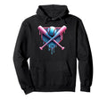 Ice Cream Drip Baseball Spots Baseball Hoodie - Novelty Apparel for Adults - T-Shirt, Sweatshirt, Hoodie