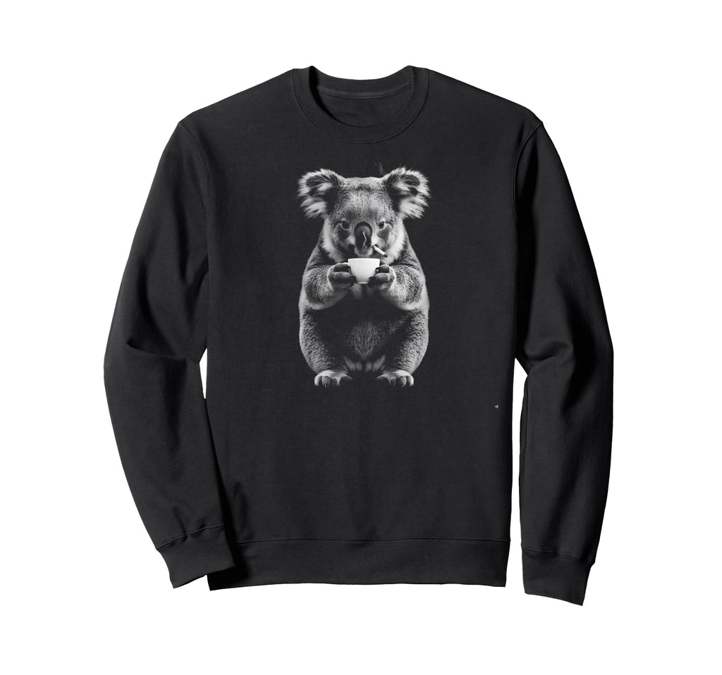 Y2K Koala Drinking Coffee Sweatshirt - Casual Everyday Wear for Adults - T-Shirt, Sweatshirt, Hoodie