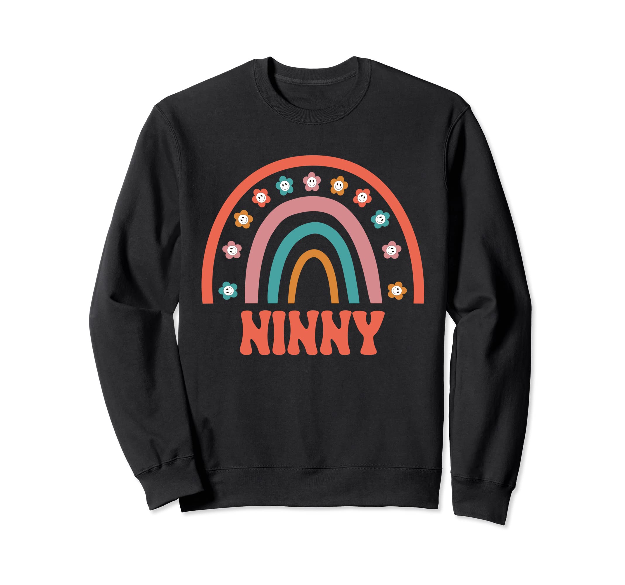 Ninny Groovy Grandma Rainbow Boho Sweatshirt - Custom Art Print Men Women - T-Shirt, Sweatshirt, Hoodie
