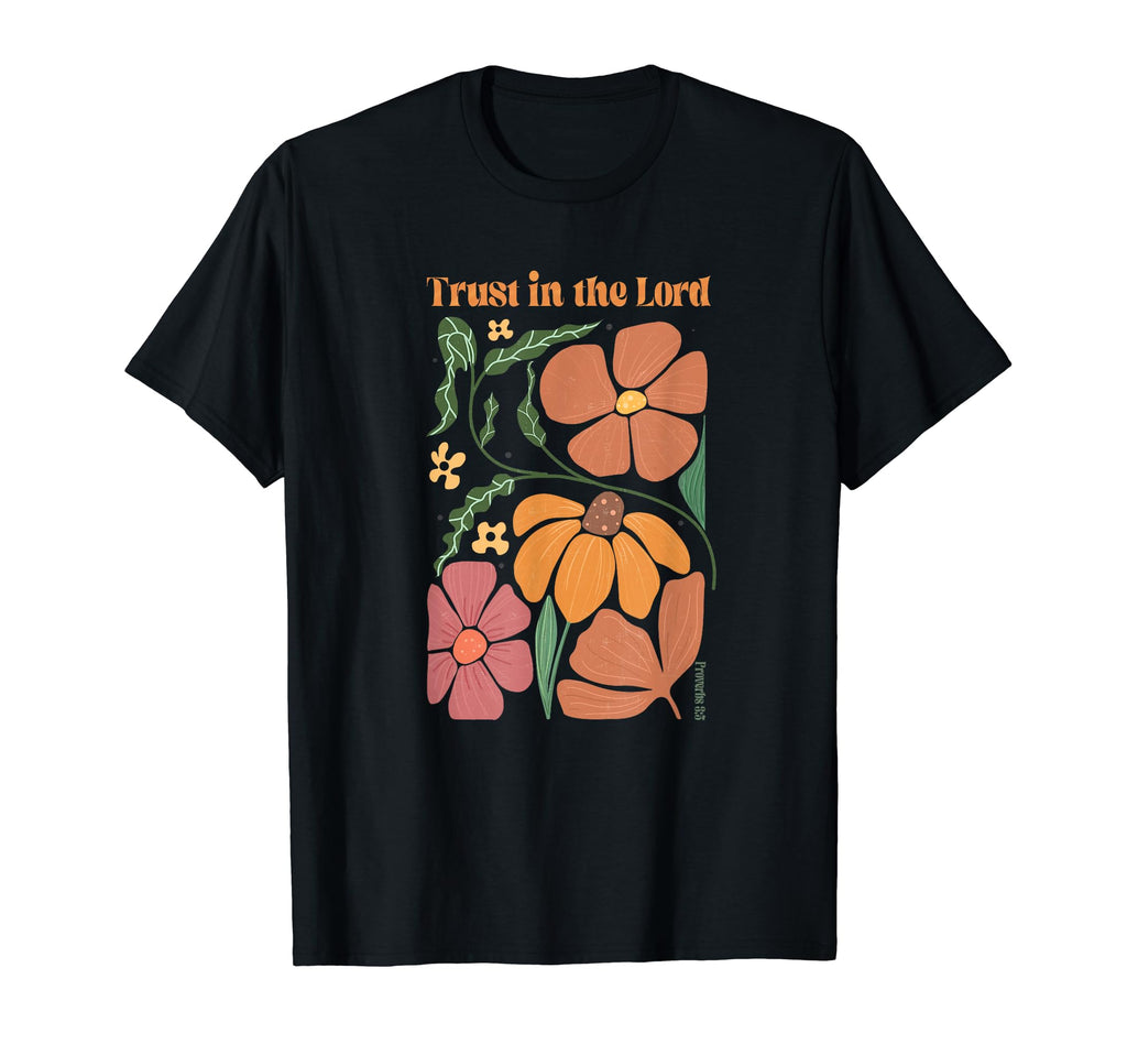 Trust Lord Proverbs 3 5 Christian T-Shirt - Minimalist Print Men Women - T-Shirt, Sweatshirt, Hoodie