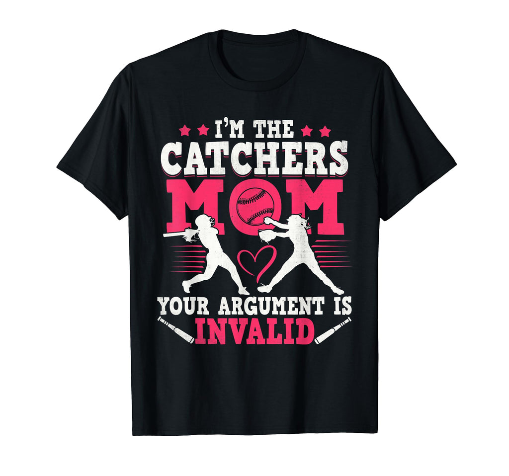 Baseball Softball Catcher Mom Funny Gift T-Shirt - Novelty Apparel Unisex - T-Shirt, Sweatshirt, Hoodie