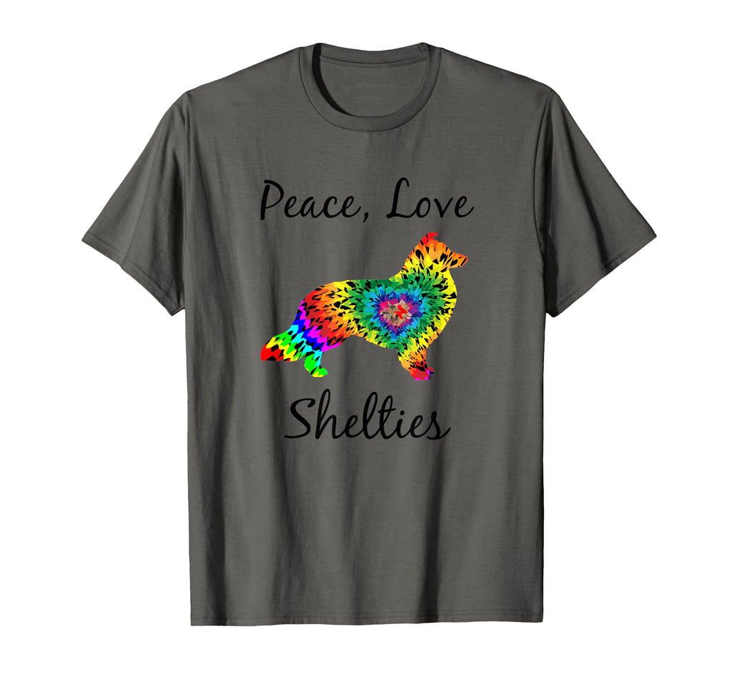 Sheltie Sheltie Gifts Tie Dye Peace Love T-Shirt - Graphic Print Men Women - T-Shirt, Sweatshirt, Hoodie