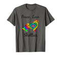 Sheltie Sheltie Gifts Tie Dye Peace Love T-Shirt - Graphic Print Men Women - T-Shirt, Sweatshirt, Hoodie