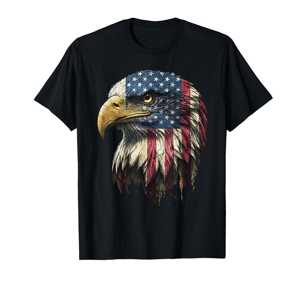 Patriotic Eagle American Flag Usa T-Shirt - Fun Novelty Design for Adults - T-Shirt, Sweatshirt, Hoodie