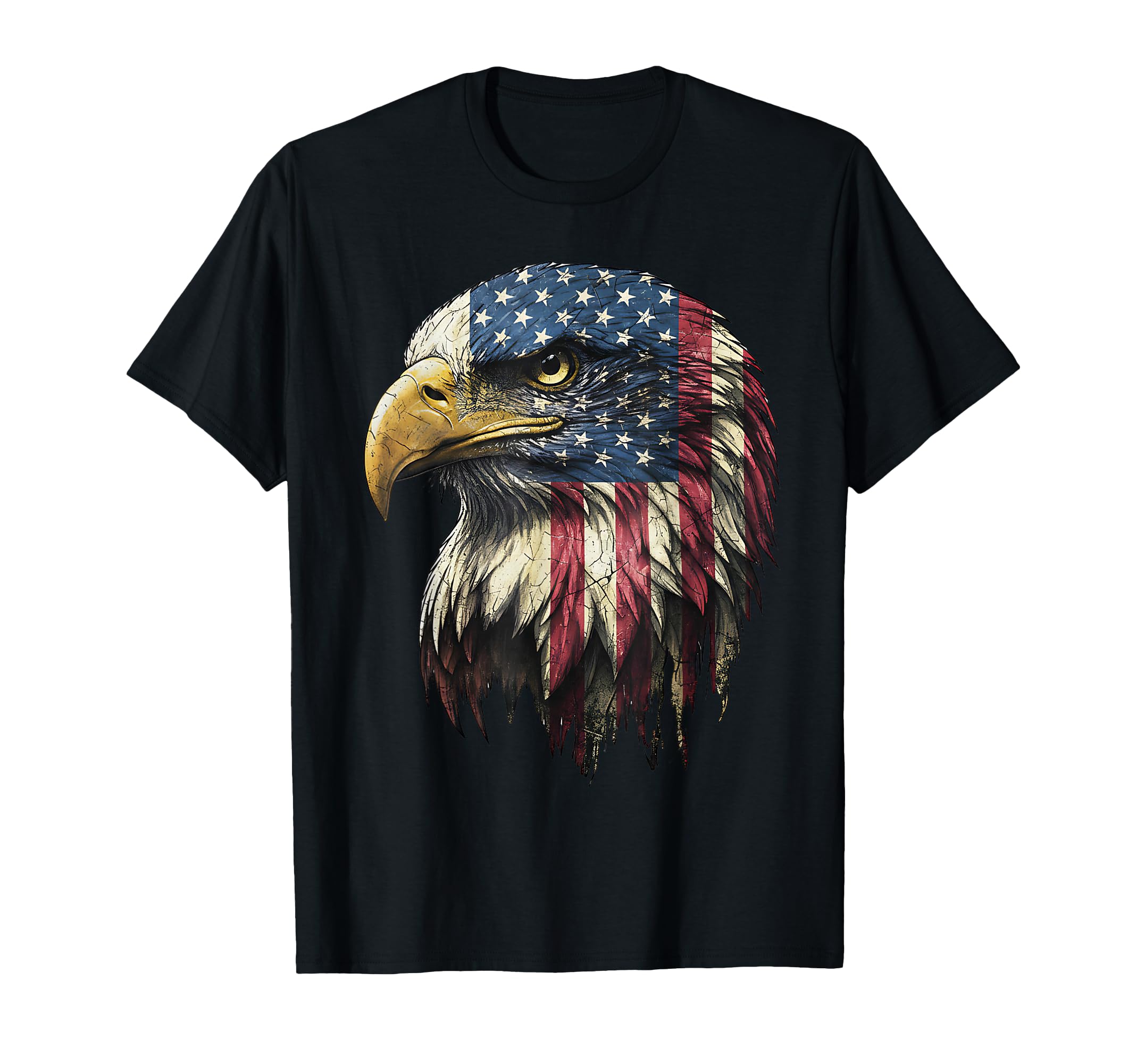 Patriotic Eagle American Flag Usa T-Shirt - Fun Novelty Design for Adults - T-Shirt, Sweatshirt, Hoodie