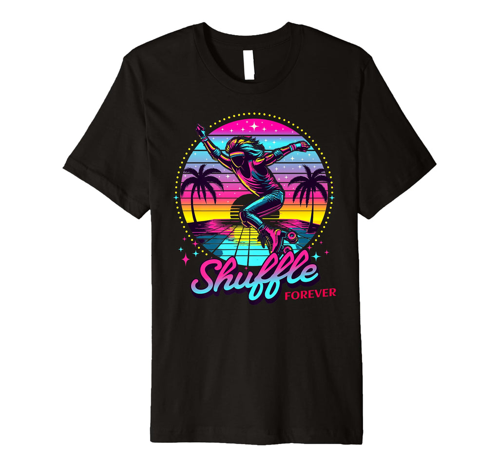 Shuffle Skate Roller Skating 80S Roller T-Shirt - Graphic Print Unisex - T-Shirt, Sweatshirt, Hoodie