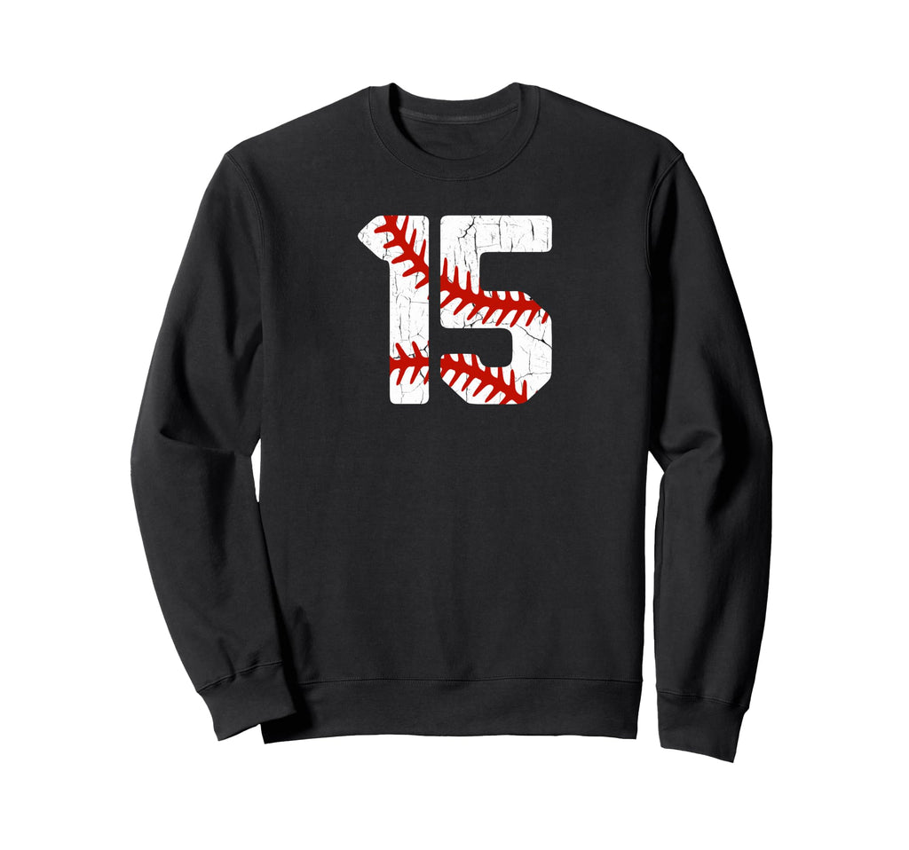 Baseball Player Jersey Number 15 Sweatshirt - Aesthetic Graphic Men Women - T-Shirt, Sweatshirt, Hoodie