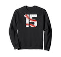 Baseball Player Jersey Number 15 Sweatshirt - Aesthetic Graphic Men Women - T-Shirt, Sweatshirt, Hoodie