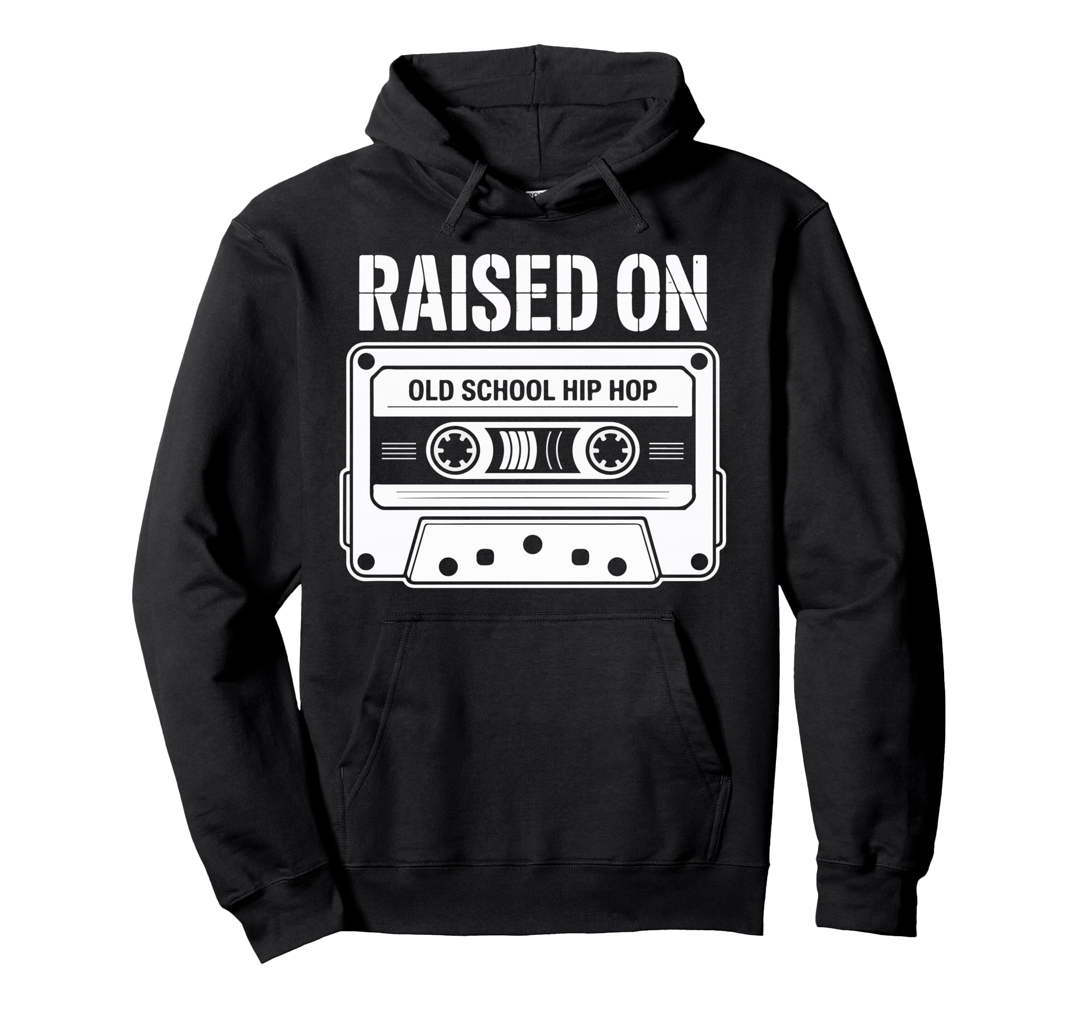 Raised Old School Hip Hop Cassette Culture Hoodie - Unique Graphic Unisex - T-Shirt, Sweatshirt, Hoodie