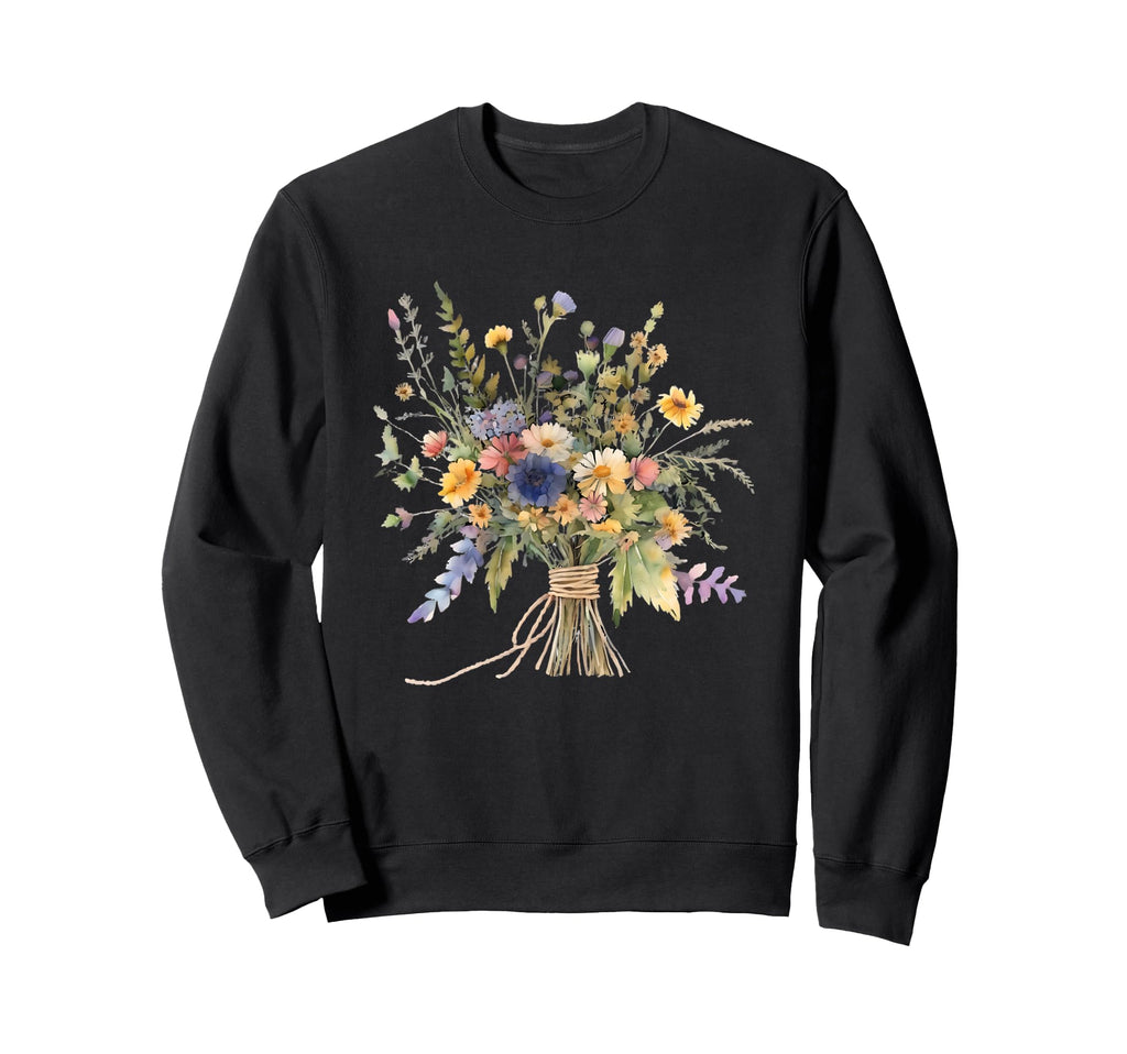 Womens Beautiful Floral Boho Sweatshirt - Casual Everyday Wear Men Women - T-Shirt, Sweatshirt, Hoodie