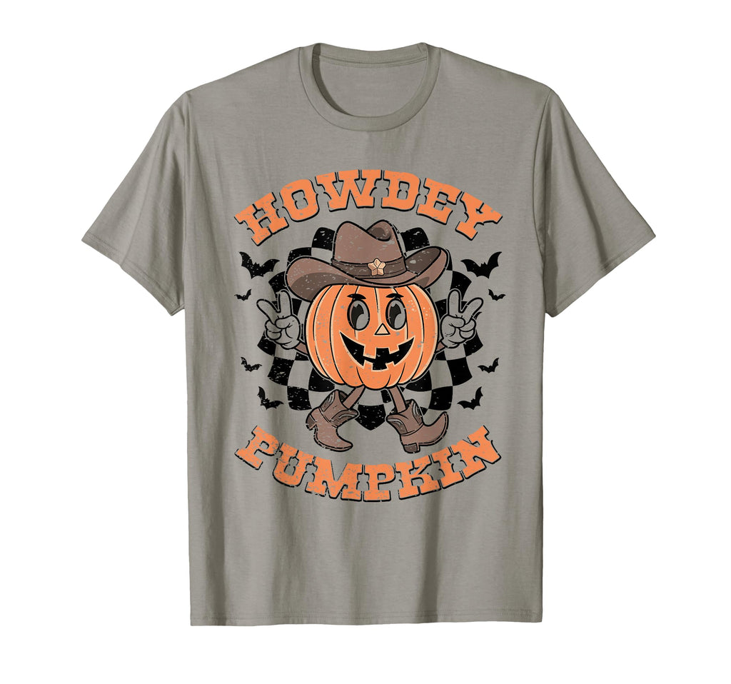 Howdy Pumpkin Autumn Western T-Shirt - Aesthetic Graphic Men Women - T-Shirt, Sweatshirt, Hoodie