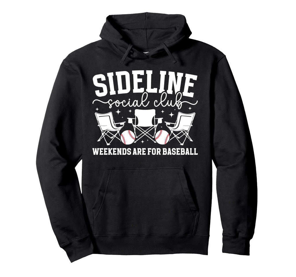Sideline Social Club Baseball Mom Hoodie - Custom Art Print for Adults - T-Shirt, Sweatshirt, Hoodie