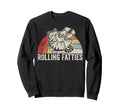 Rolling Fatties Cat Rainbow Sweatshirt - Aesthetic Graphic Unisex - T-Shirt, Sweatshirt, Hoodie