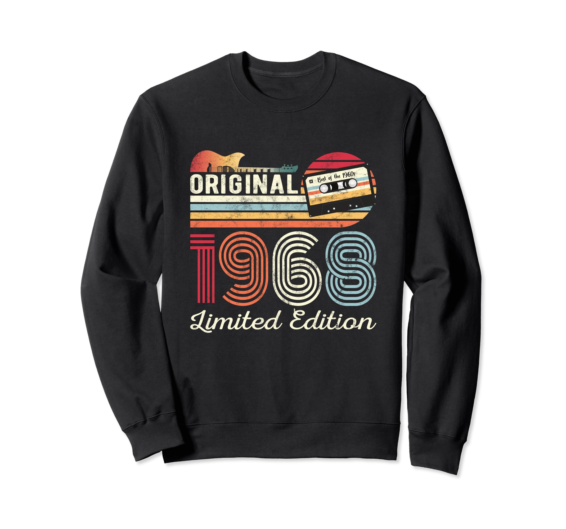Original 1968 Birthday Guitar Sweatshirt - Custom Art Print for Adults - T-Shirt, Sweatshirt, Hoodie