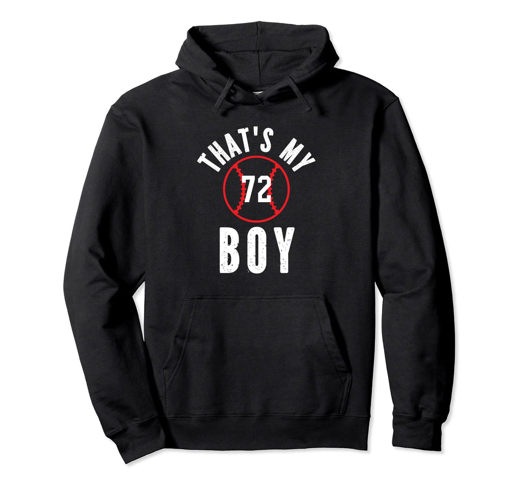 Thats My Jersey Number 72 Baseball Mom Hoodie - Aesthetic Graphic Unisex - T-Shirt, Sweatshirt, Hoodie