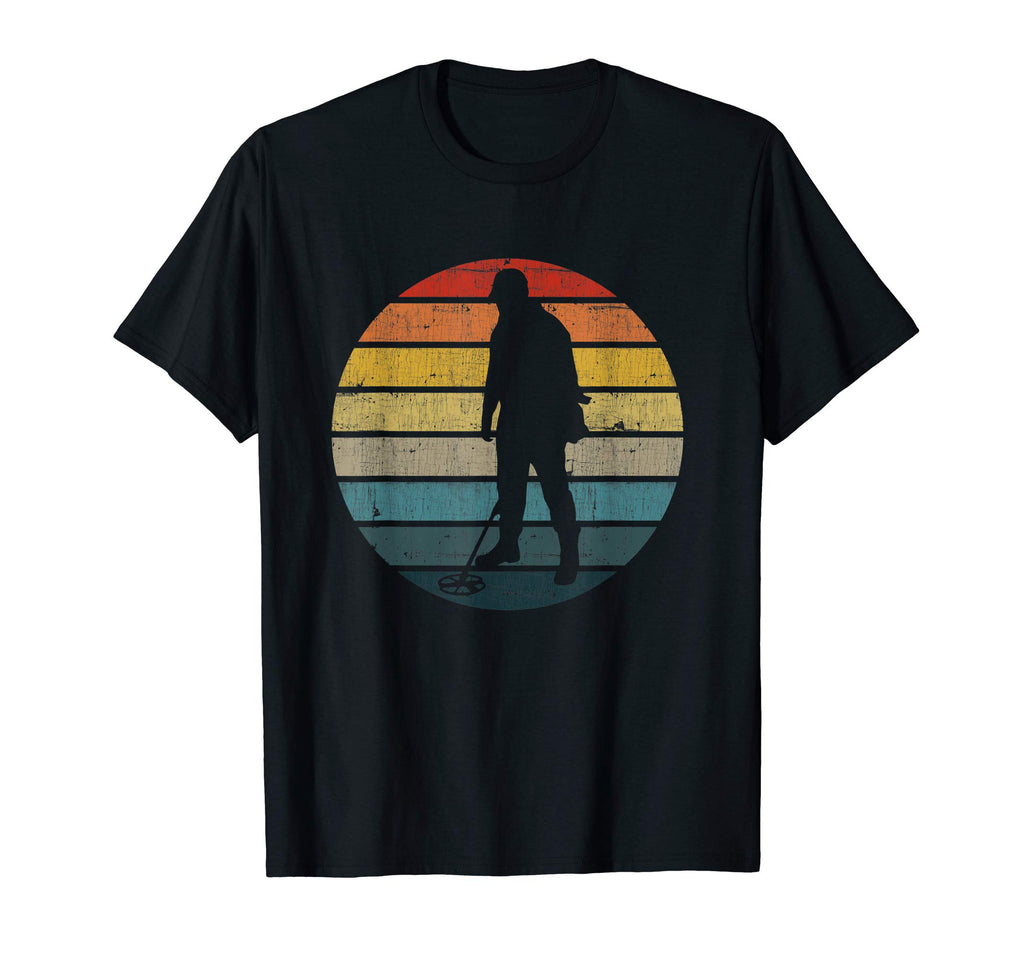 Metal Detector Silhouette Distressed T-Shirt - Casual Everyday Wear Unisex - T-Shirt, Sweatshirt, Hoodie