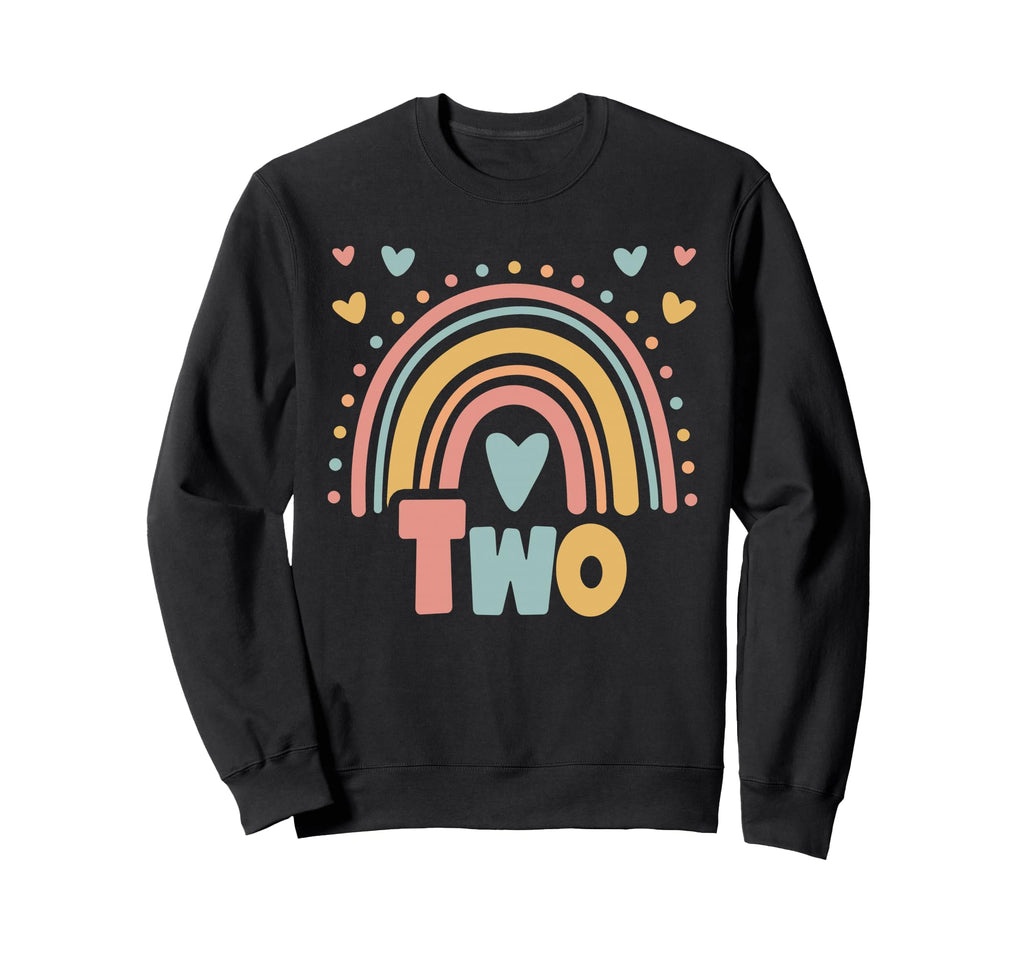 2 Year Old Boho Rainbow 2Nd Sweatshirt - Custom Art Print for Adults - T-Shirt, Sweatshirt, Hoodie