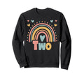2 Year Old Boho Rainbow 2Nd Sweatshirt - Custom Art Print for Adults - T-Shirt, Sweatshirt, Hoodie