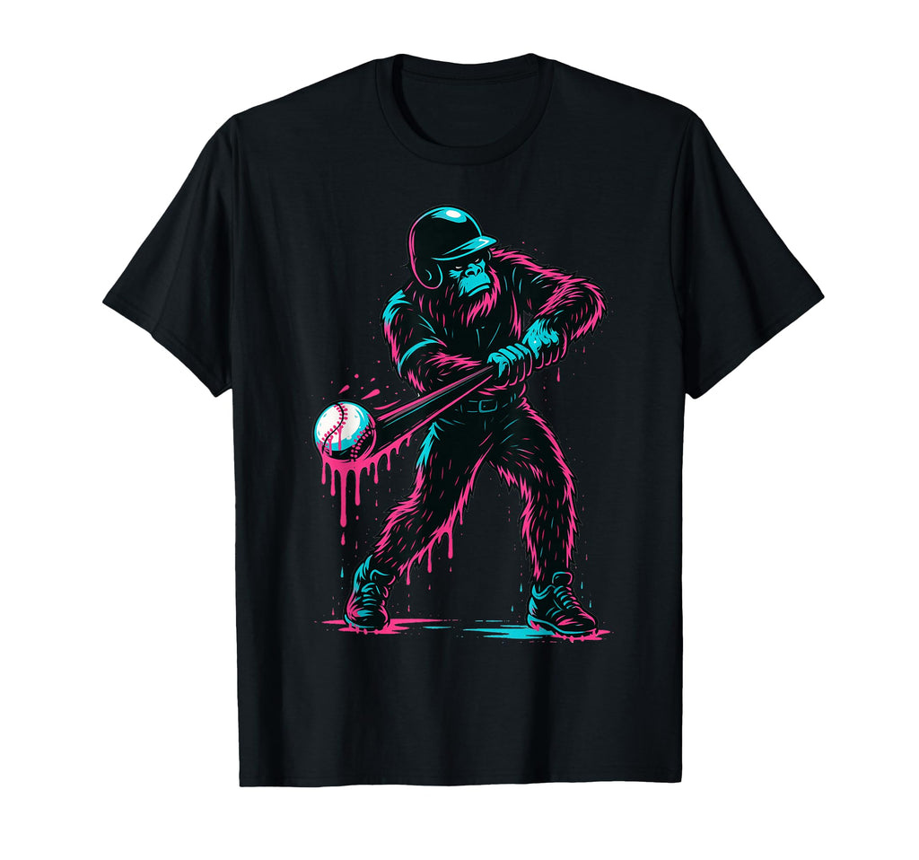 Baseball Dripping Ice Cream Dripping T-Shirt - Custom Art Print Men Women - T-Shirt, Sweatshirt, Hoodie