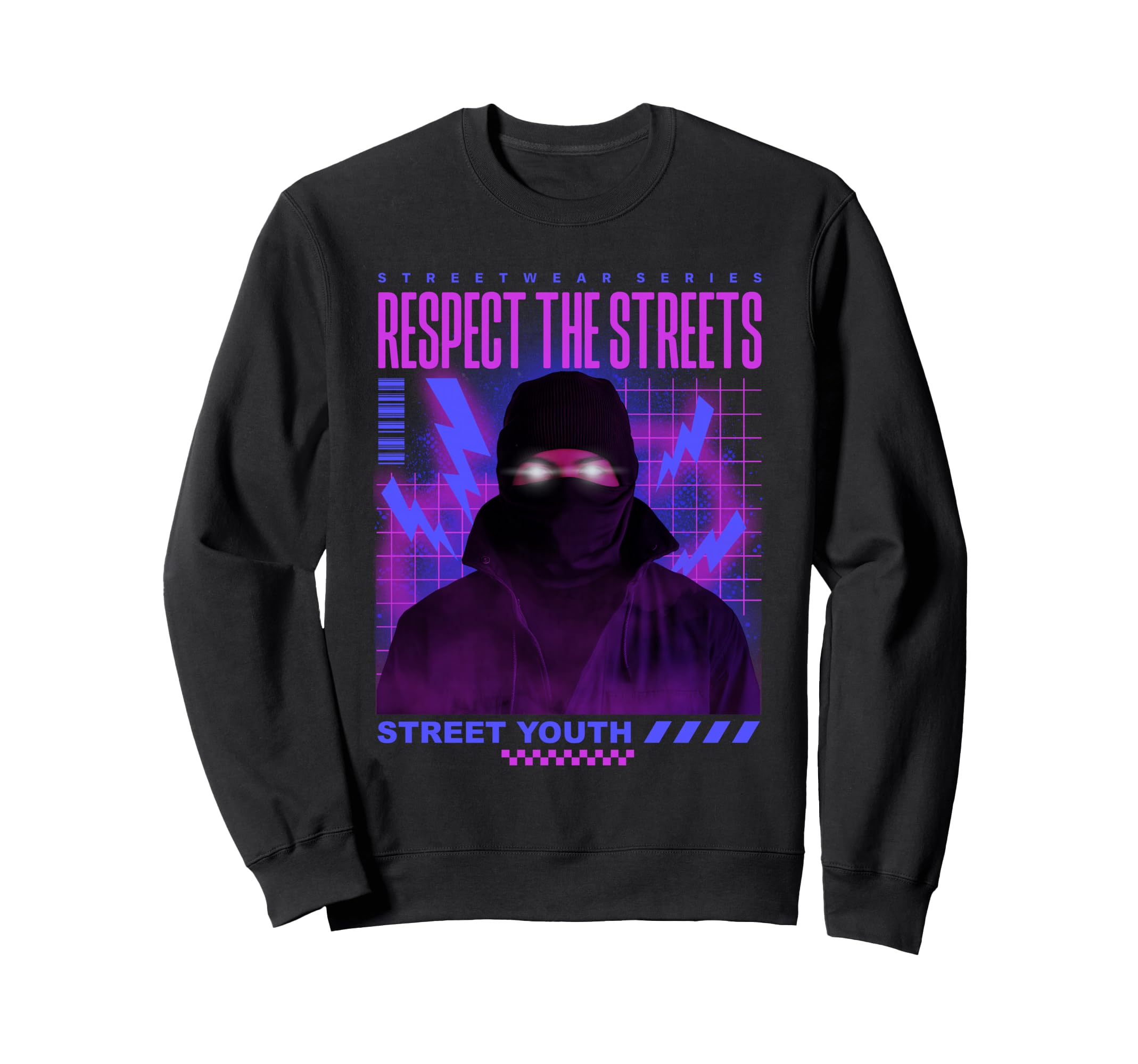 Y2K Respect Streets Bold Urban Sweatshirt - Streetwear Style Men Women - T-Shirt, Sweatshirt, Hoodie