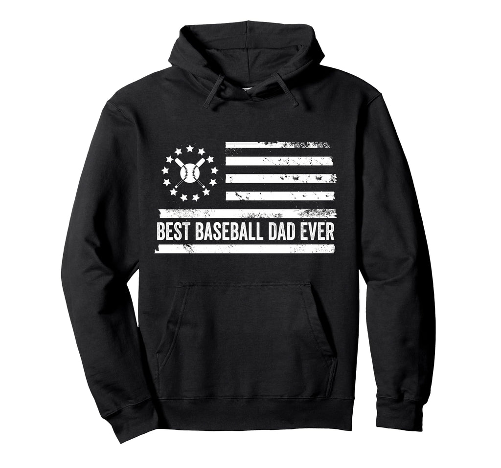 Baseball Coach Team Us American Flag Hoodie - Novelty Apparel Unisex - T-Shirt, Sweatshirt, Hoodie