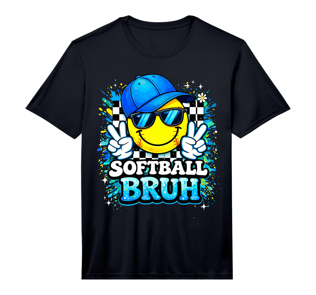 Peace Groovy Softball Dad Game Day T-Shirt - Minimalist Print for Adults - T-Shirt, Sweatshirt, Hoodie