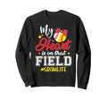 My Heart Is That Field Softball Sweatshirt - Aesthetic Graphic Unisex - T-Shirt, Sweatshirt, Hoodie