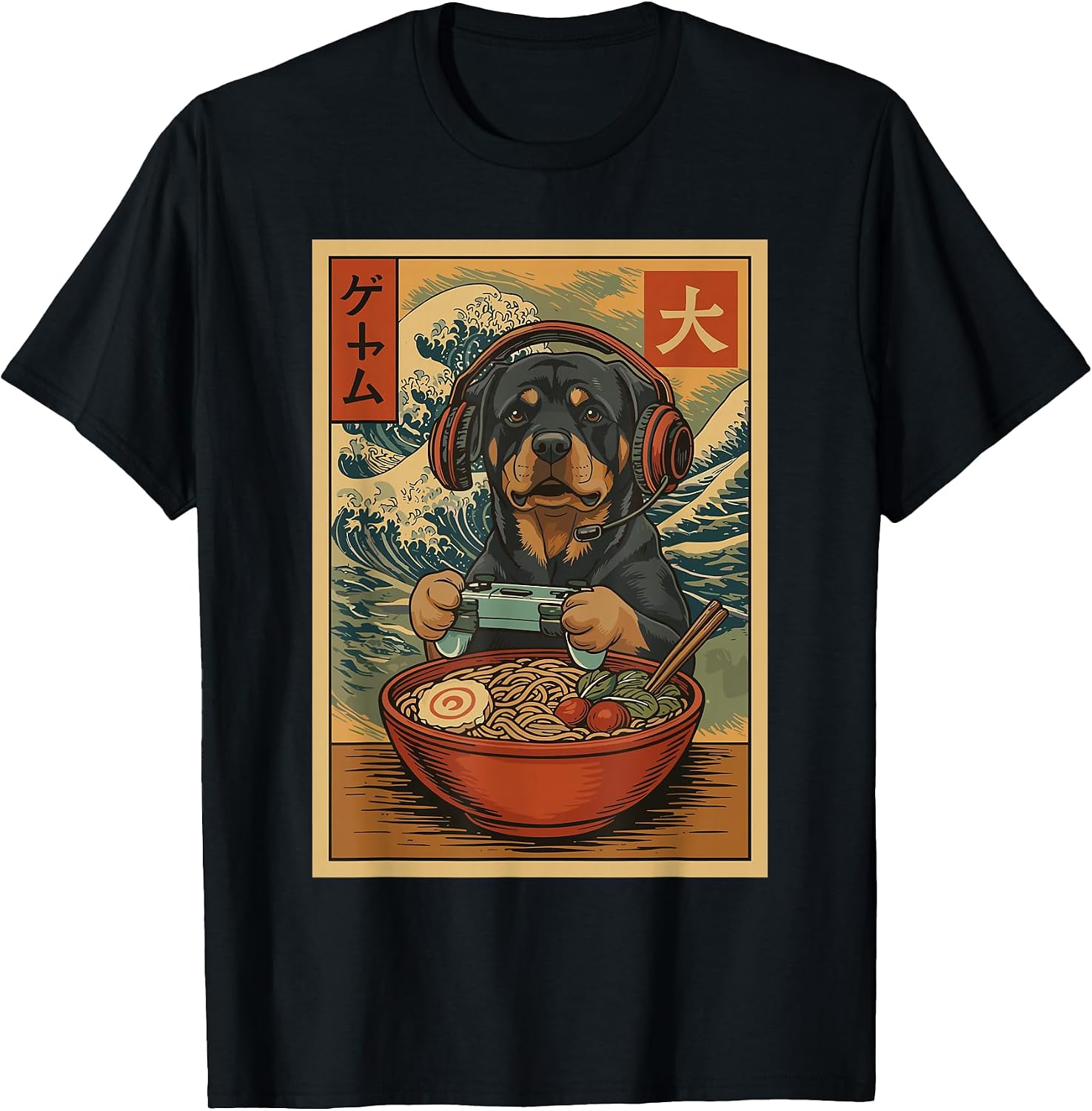 Cute Japanese Gaming Dog Apparel Gifts Graphic - Adult & Kids T-Shirts, Sweatshirts & Hoodies apparel design preview 1