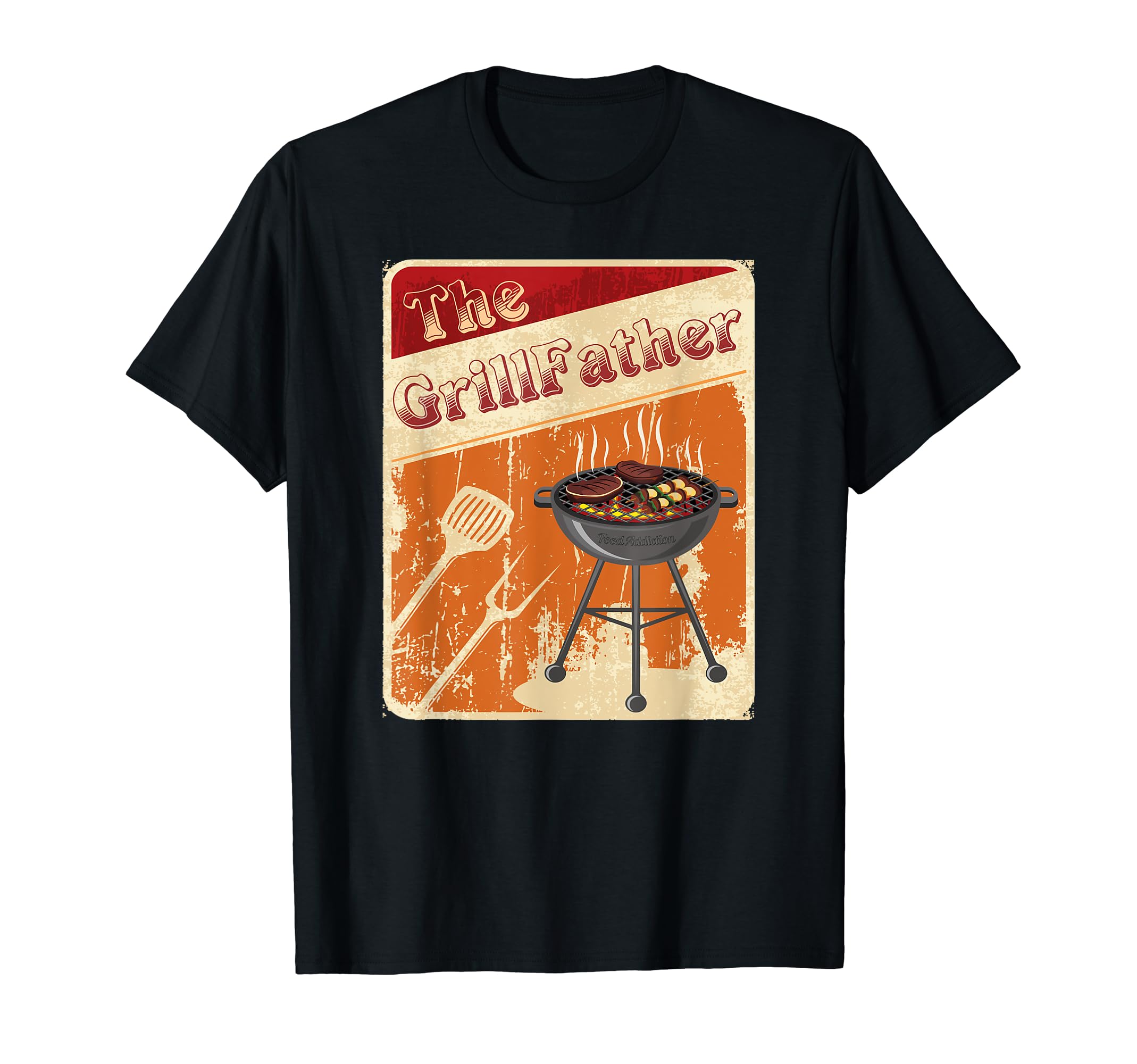 Funny Grillfather Distressed Bbq Gift T-Shirt - Fun Novelty Design Unisex - T-Shirt, Sweatshirt, Hoodie