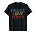 Peace Love Jesus Rainbow Christian T-Shirt - Minimalist Print for Adults - T-Shirt, Sweatshirt, Hoodie