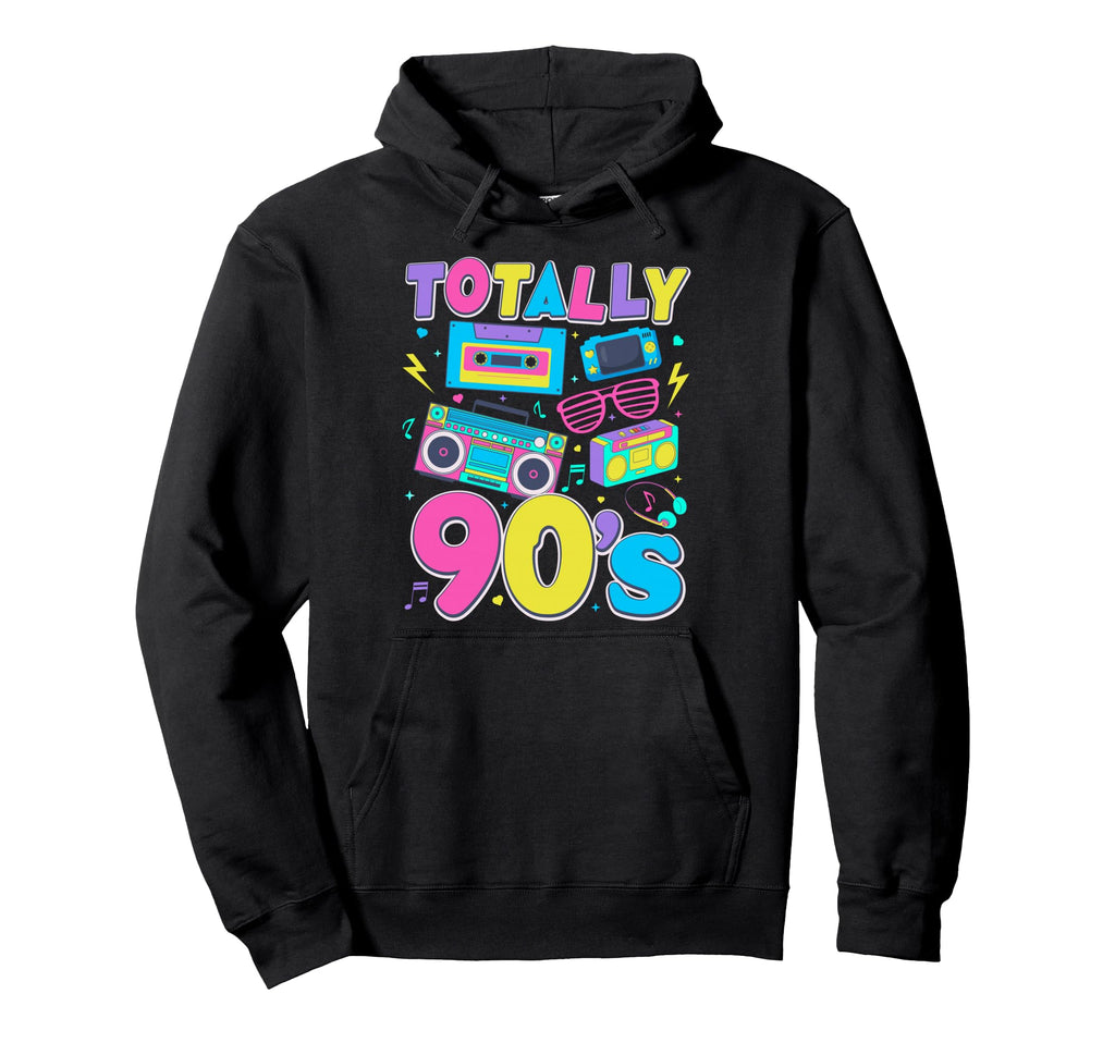 Totally 90S 1990S Cassette Tape Hoodie - Fun Novelty Design for Adults - T-Shirt, Sweatshirt, Hoodie