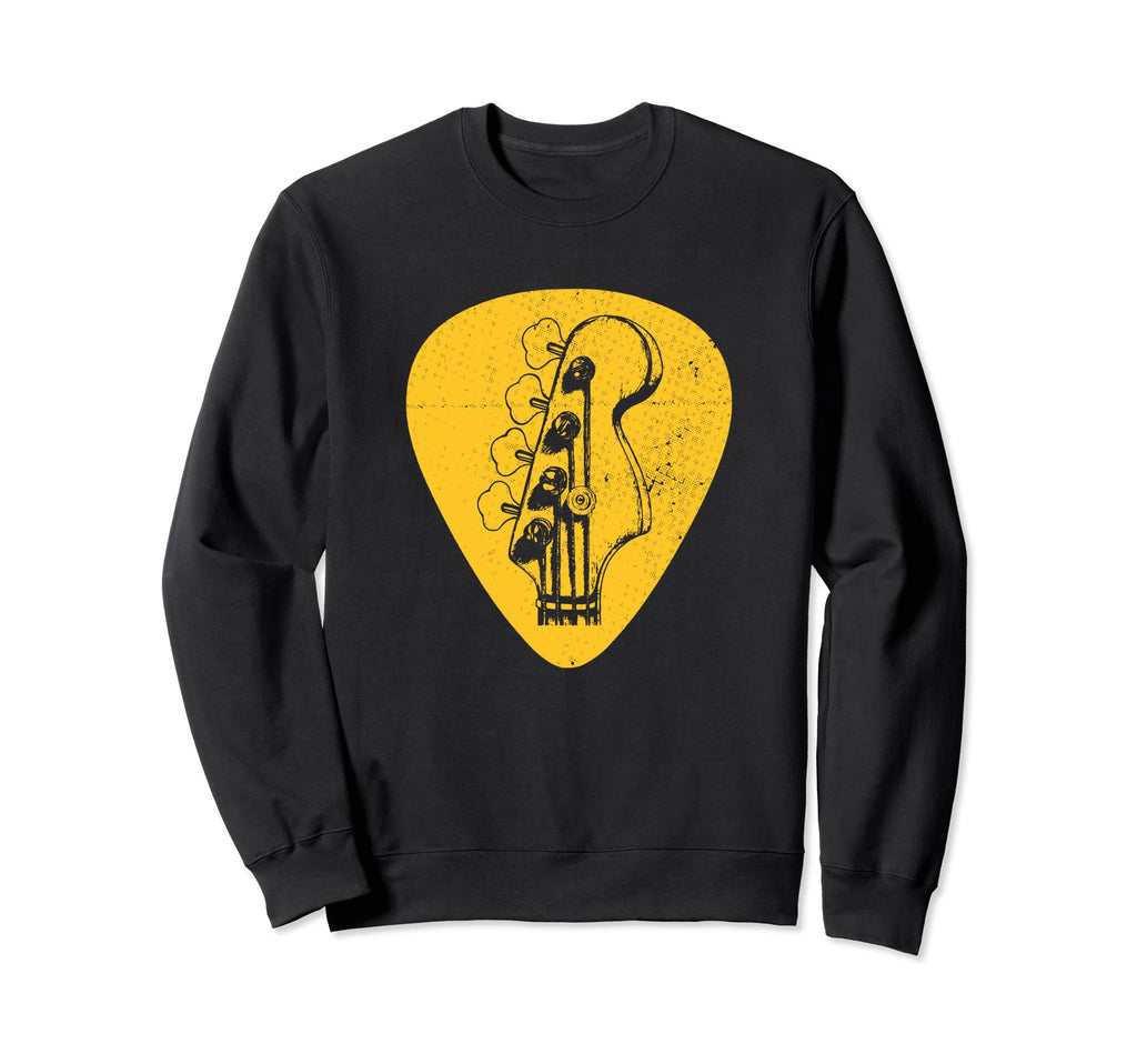 Rock Bass Guitar Player Headstock Sweatshirt - Novelty Apparel for Adults - T-Shirt, Sweatshirt, Hoodie