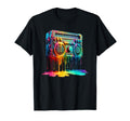 Dripping Paint Boombox Old School 80S T-Shirt - Custom Art Print Unisex - T-Shirt, Sweatshirt, Hoodie