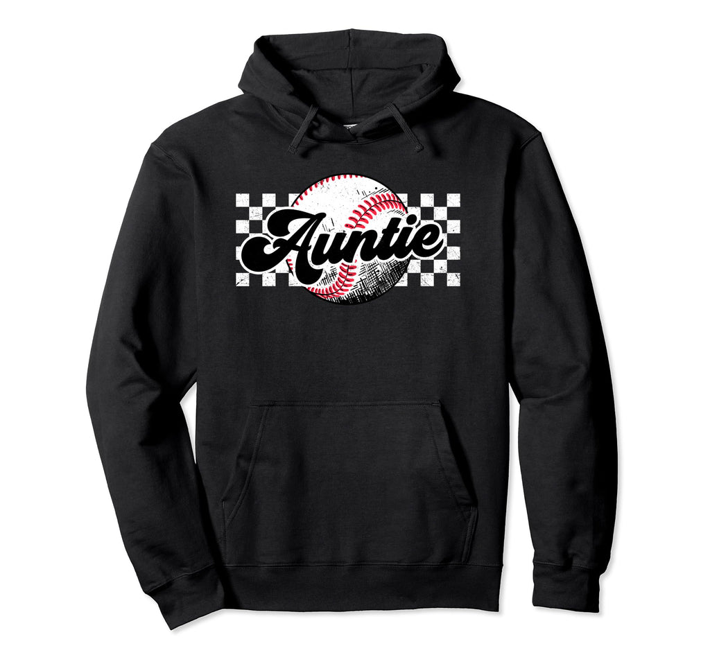 Baseball Auntie T Ball Auntie Hoodie - Casual Everyday Wear Men Women - T-Shirt, Sweatshirt, Hoodie