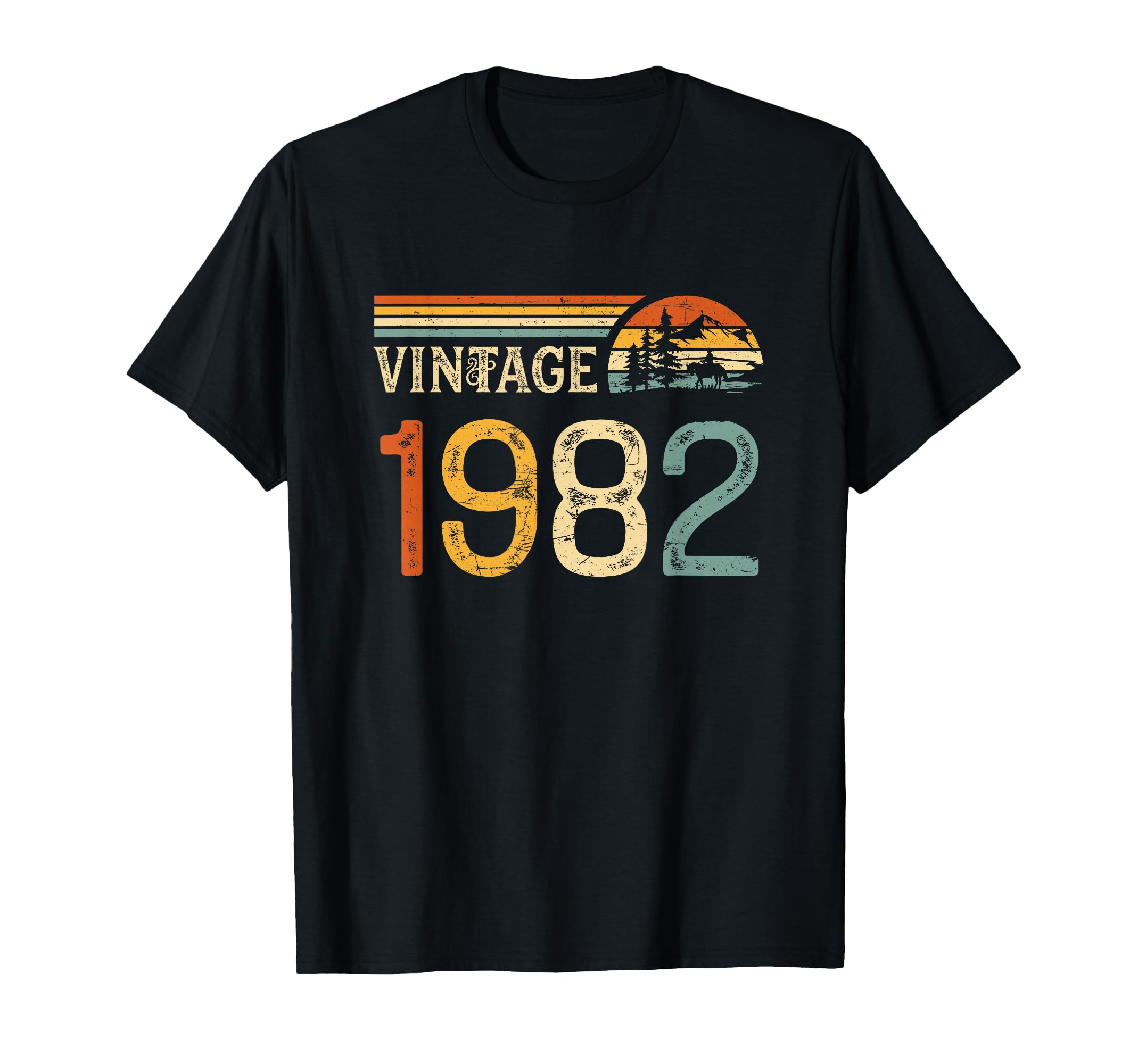 44Th Birthday 1982 44 Years Old Bday T-Shirt - Unique Graphic Men Women - T-Shirt, Sweatshirt, Hoodie