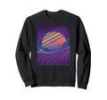 Vaporwave 80S Grid Sunset Sweatshirt - Streetwear Style Men Women - T-Shirt, Sweatshirt, Hoodie