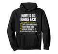 How To Go Broke Fast Baseball Mom Dad Hoodie - Novelty Apparel for Adults - T-Shirt, Sweatshirt, Hoodie